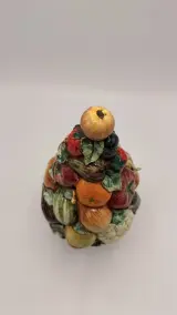 Italiaanse vintage Majolica fruittoren-handgemaakt – foto 5 – kavel bij De Kringwinkel, Dendermonde