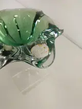 Set van 2 groene glazen decoratieve schaaltjes – foto 13 – kavel bij De Kringwinkel, Turnhout