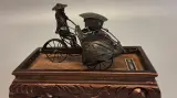 925 zilveren filigraan miniatuur van een riksja – foto 8 – kavel bij De Kringwinkel, Aalst