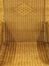 Vintage rotan schommelstoel in de stijl van Rohé Noordwolde - jaren 1960/70 – foto 5 – kavel bij De Kringwinkel, Antwerpen
