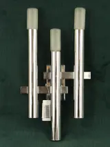 Set van 2 vintage chroom wandlampen – In de stijl van Gaetano Sciolari (jaren '70) – foto 4 – kavel bij De Kringwinkel, Antwerpen