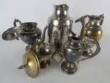 Vintage verzilverd koffie- en theeservies, 5-delig – foto 2 – kavel bij De Kringwinkel, Heverlee