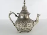Vintage Marokkaanse verzilverde theepot – foto 2 – kavel bij De Kringwinkel, Heverlee