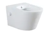 Hangtoilet met bidetvoorbereiding Wiesbaden, Vesta, wit – kavel bij Onlineveilingmeester, Drunen