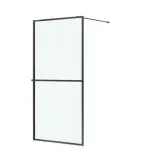 Walk-in douchewand Allibert, Milton, zwart glas – kavel bij Onlineveilingmeester, Drunen