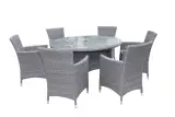 Diningset VONATO Lunaro Grijs – foto 2 – kavel bij Onlineveilingmeester