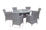 Diningset VONATO Lunaro Grijs – foto 3 – kavel bij Onlineveilingmeester