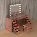 Kaptafel Vonato RoseAura Hoogglans roze – foto 5 – kavel bij Onlineveilingmeester