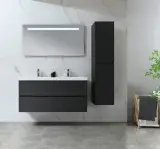Badkamermeubel Vonato Calmwood 120 Donker hout decor – foto 2 – kavel bij Onlineveilingmeester