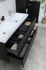 Badkamermeubel Vonato Calmwood 120 Donker hout decor – foto 4 – kavel bij Onlineveilingmeester
