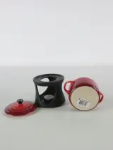 Le Creuset mini cocotte fondue set met 3 mini stoofpannetjes – foto 5 – kavel bij De Kringwinkel, Heverlee