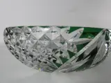 Val St. Lambert kristallen schaal met groen decor – foto 3 – kavel bij De Kringwinkel, Heverlee