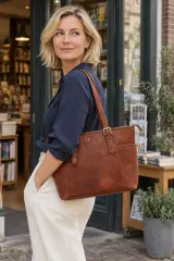 Shopper DR Amsterdam, cognac – foto 5 – kavel bij Onlineveilingmeester