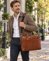Business bag DR Amsterdam, cognac – foto 5 – kavel bij Onlineveilingmeester