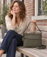 Hand- en schoudertas DR Amsterdam, olive – foto 5 – kavel bij Onlineveilingmeester