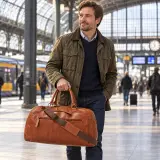 Weekendtas DR Amsterdam, camel – foto 5 – kavel bij Onlineveilingmeester