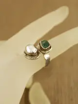 950 zilveren ring met dubbele ringkop – kavel bij De Kringwinkel, Antwerpen