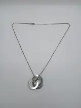 Zilveren ketting met drie verbonden ringen – kavel bij De Kringwinkel, Diest