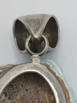 Zilveren hanger met blauwe natuursteen – foto 5 – kavel bij De Kringwinkel, Diest