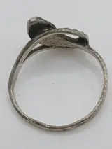 Zilveren ring met markasiet stenen – foto 2 – kavel bij De Kringwinkel, Diest