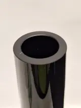 Flesvaas van zwaar mondgeblazen glas in diep aubergine en zwart - XL formaat – foto 3 – kavel bij De Kringwinkel, Gent