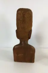 Twee Afrikaanse houten bustes, handgesneden, 20e eeuw – foto 6 – kavel bij De Kringwinkel, Turnhout