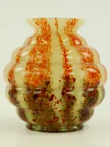 Ernst Steinwald & Co.- Art Deco spatterglas vaas - ca. 1930 – foto 5 – kavel bij De Kringwinkel, Antwerpen