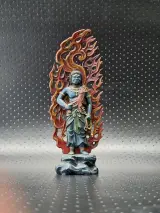 Japans bronzen Fudo Myoo boeddhabeeld van Makita Shuun – foto 2 – kavel bij De Kringwinkel, Gent