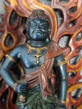 Japans bronzen Fudo Myoo boeddhabeeld van Makita Shuun – foto 4 – kavel bij De Kringwinkel, Gent
