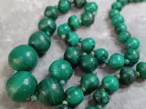 Exclusieve Malachiet sieradenset - Ketting en oorbellen in zilver - 925 – foto 4 – kavel bij De Kringwinkel, Gent