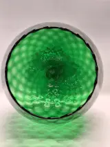 Vintage XL Empoli Glazen Kelkvaas - Smaragdgroen Optisch Geblazen Glas – foto 5 – kavel bij De Kringwinkel, Gent