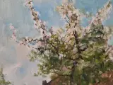 Olieverfschilderij op doek - Boerderij met bloesemboom - Henri Joseph Pauwels – foto 4 – kavel bij De Kringwinkel, Gent