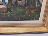 Olieverfschilderij op doek - Boerderij met bloesemboom - Henri Joseph Pauwels – foto 5 – kavel bij De Kringwinkel, Gent