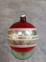 Vintage kerstset in doos: 11 glazen kerstballen en piek – foto 12 – kavel bij De Kringwinkel, Gent