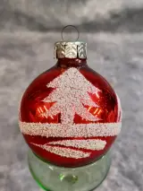 Vintage kerstset in doos: 11 glazen kerstballen en piek – foto 5 – kavel bij De Kringwinkel, Gent