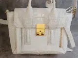 3.1 Phillip Lim Pashli mini handtas in wit krokodillenreliëf leder – foto 2 – kavel bij De Kringwinkel, Gent