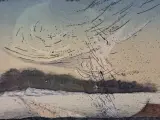 Abstract landschap - gesigneerde grafiek, 1982, 9/12 - Dirk De Bruycker – foto 4 – kavel bij De Kringwinkel, Gent