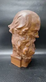 Terracotta buste van man met baard door Victor de Haen – foto 8 – kavel bij De Kringwinkel, Gent