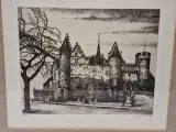 Het Steen met Lange Wapper, Antwerpen - gesigneerde ets 96/150 - Roger Hebbelinck – foto 2 – kavel bij De Kringwinkel, Gent