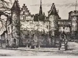 Het Steen met Lange Wapper, Antwerpen - gesigneerde ets 96/150 - Roger Hebbelinck – foto 3 – kavel bij De Kringwinkel, Gent