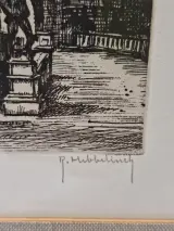 Het Steen met Lange Wapper, Antwerpen - gesigneerde ets 96/150 - Roger Hebbelinck – foto 7 – kavel bij De Kringwinkel, Gent