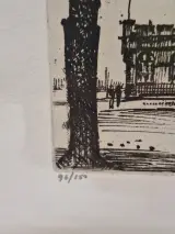 Het Steen met Lange Wapper, Antwerpen - gesigneerde ets 96/150 - Roger Hebbelinck – foto 8 – kavel bij De Kringwinkel, Gent