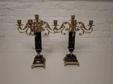 Set van 2 antieke kandelaars in klassieke Franse Empire-stijl – kavel bij De Kringwinkel, Herzele