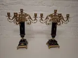 Set van 2 antieke kandelaars in klassieke Franse Empire-stijl – foto 6 – kavel bij De Kringwinkel, Herzele