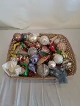 Set vintage kerstversiering met diverse glazen ornamenten – foto 11 – kavel bij De Kringwinkel, Oudenaarde
