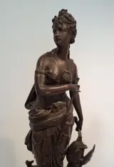 Antieke Franse schoorsteenklok – foto 2 – kavel bij De Kringwinkel, Geraardsbergen