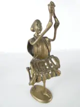 Set van 4 bronzen Afrikaanse muzikanten – foto 2 – kavel bij De Kringwinkel, Heverlee