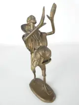 Set van 4 bronzen Afrikaanse muzikanten – foto 4 – kavel bij De Kringwinkel, Heverlee