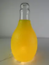 XL Orangina Glazen Fles Lamp – ArtScène Créations (Jaren '80) – kavel bij De Kringwinkel, Heverlee