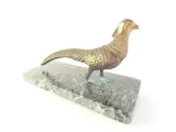Set van 2 vintage bronzen fazanten op marmeren voet – foto 12 – kavel bij De Kringwinkel, Heverlee